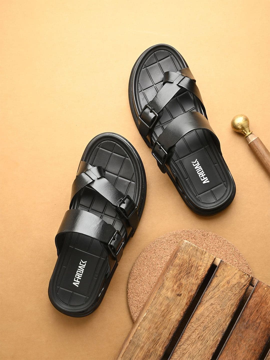 AfroJack Men Leather Comfort Sandals - view 1