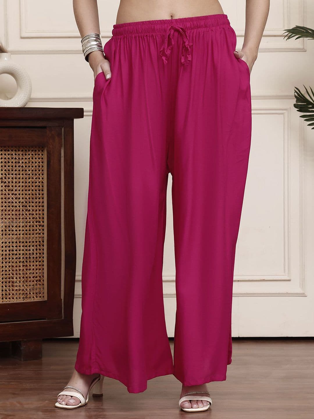 Valles365 by S.C. Women Flared Ethnic Palazzos - view 1