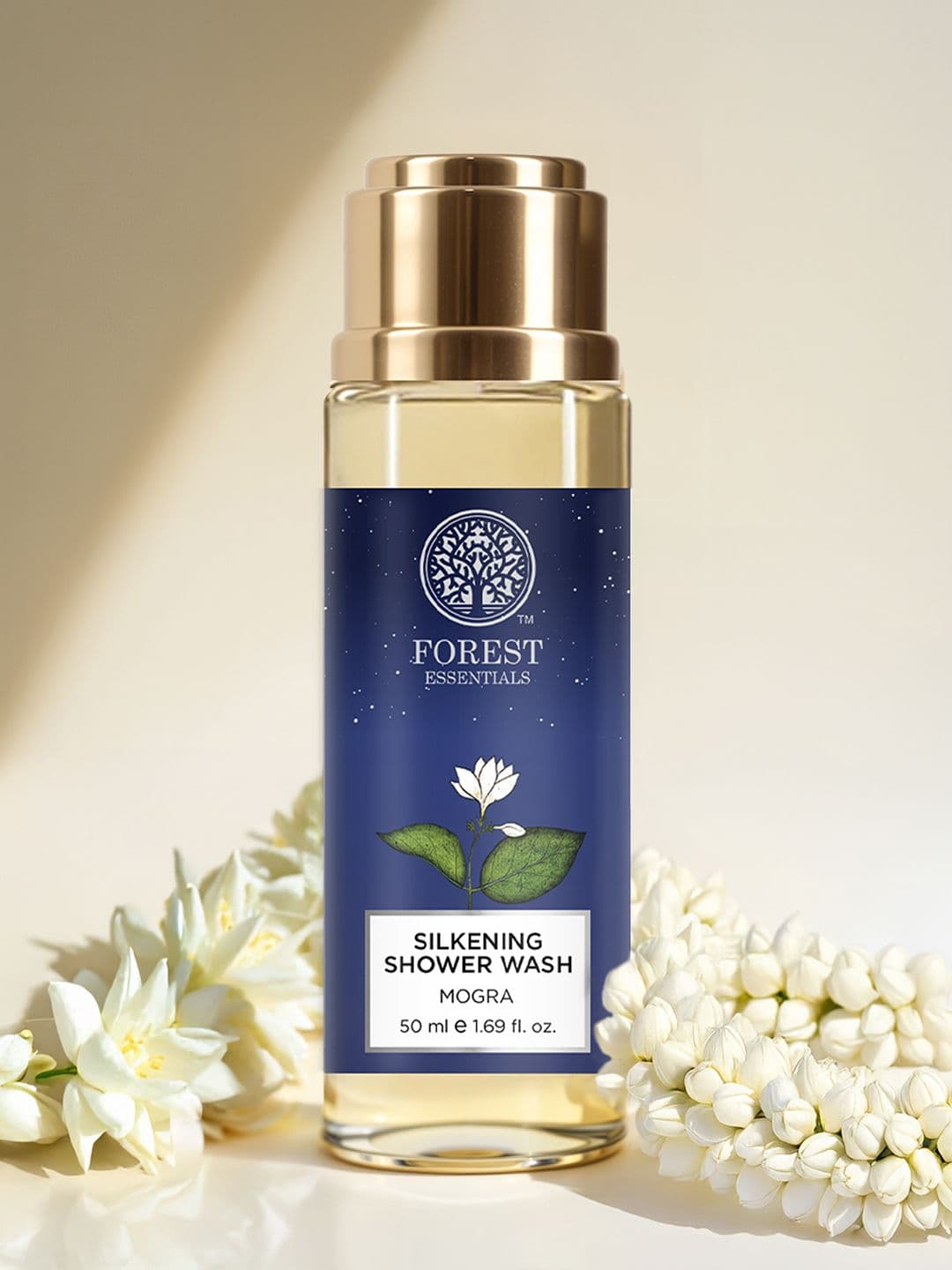 Forest Essentials Mogra Sulphate Free Silkening Shower Wash with Neem & Aloe Vera - 50 ml - view 1