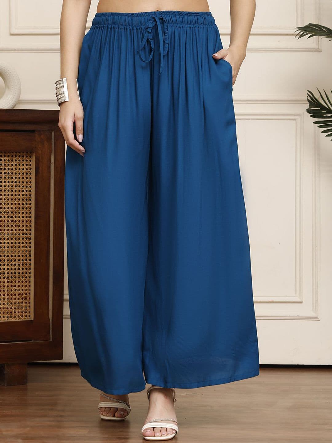 Valles365 by S.C. Women Flared Plus Size Ethnic Palazzos - view 1