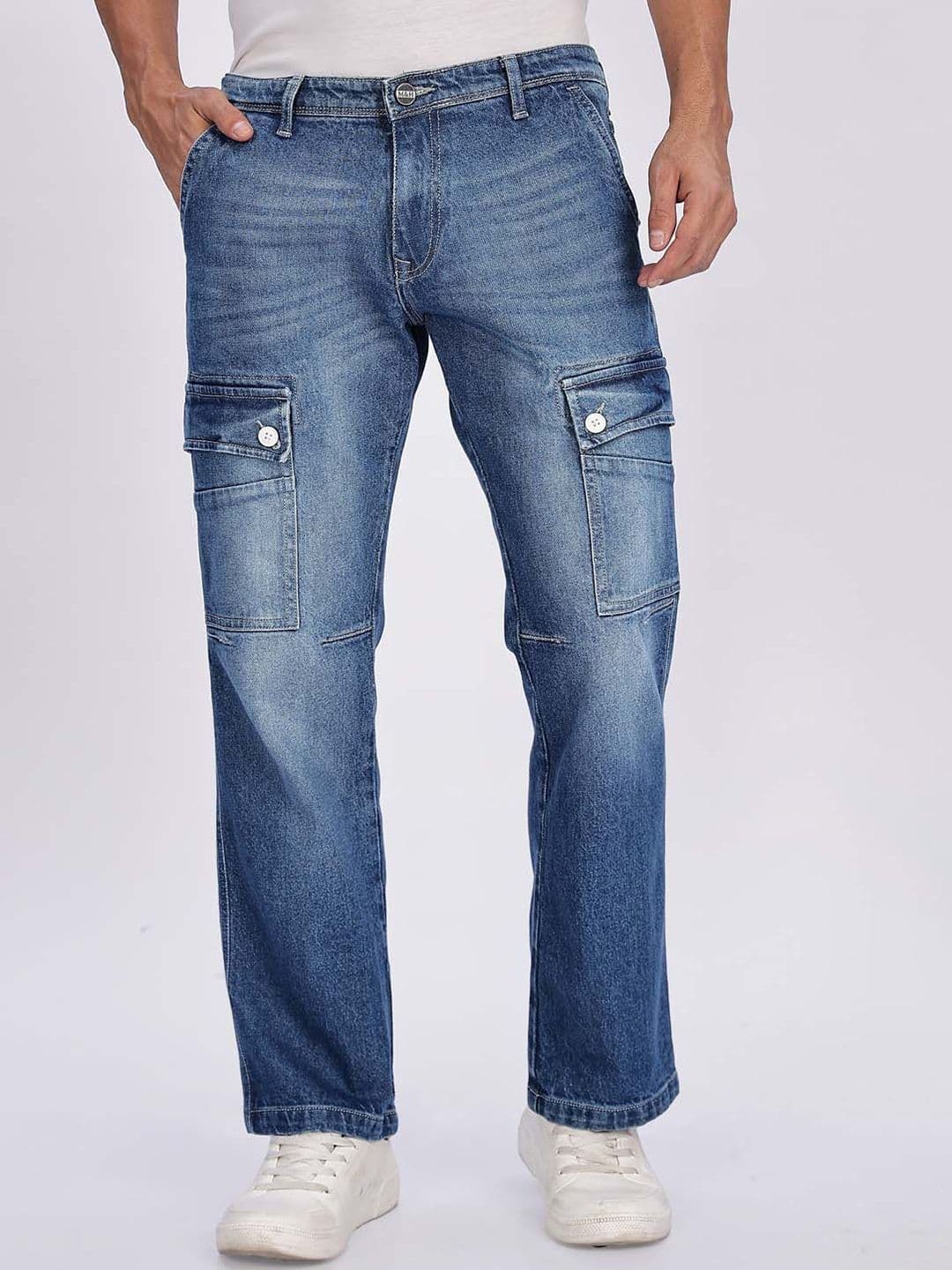 Mast & Harbour Men Relaxed Fit Mid-Rise Heavy Fade Jeans - view 1