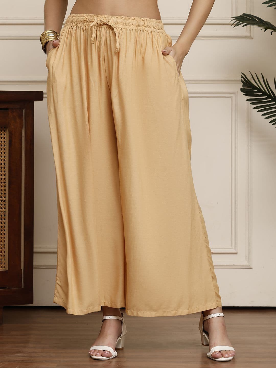 Valles365 by S.C. Women Flared Ethnic Palazzos - view 1