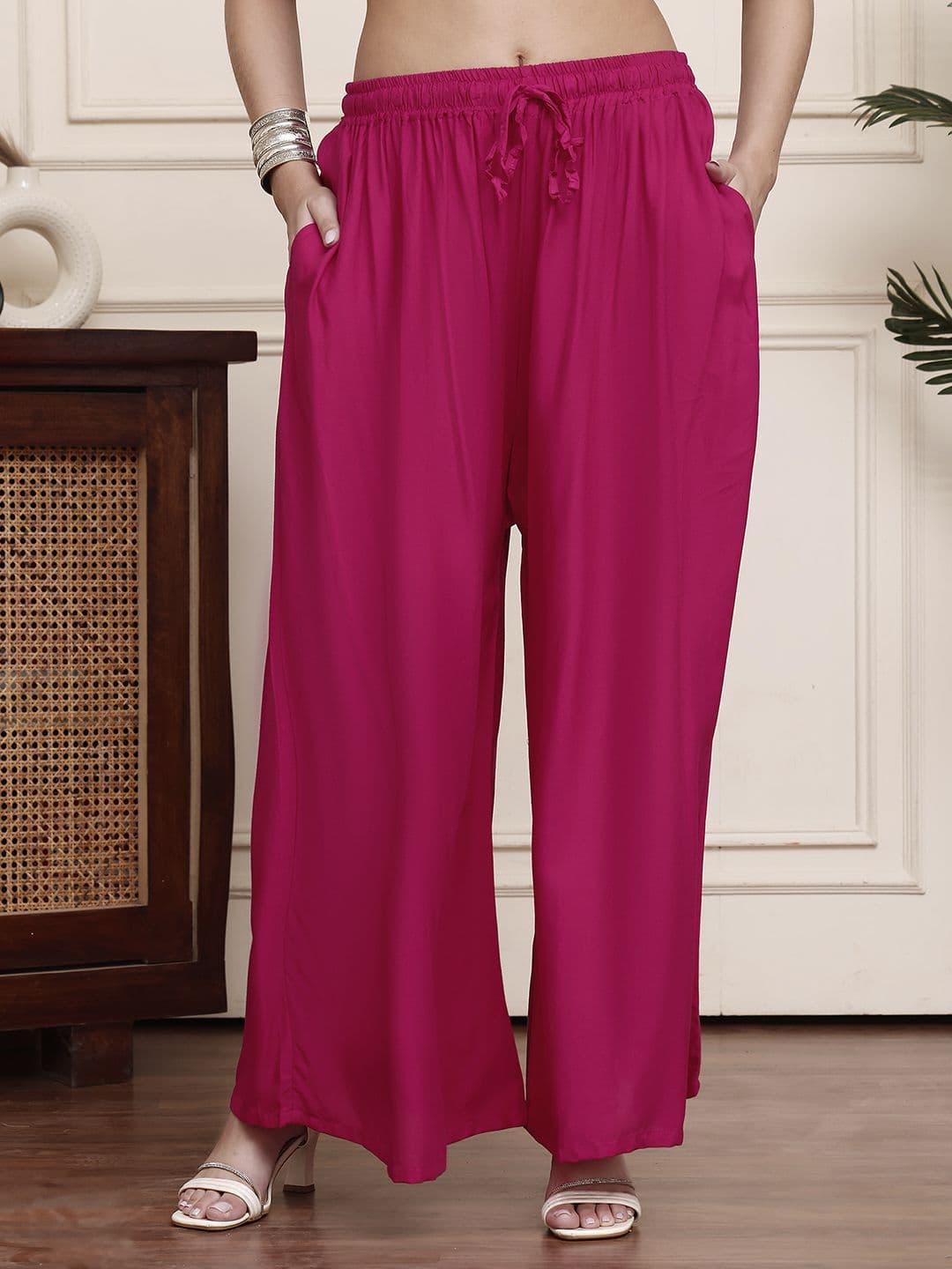 Valles365 by S.C. Women Flared Ethnic Palazzos - view 1