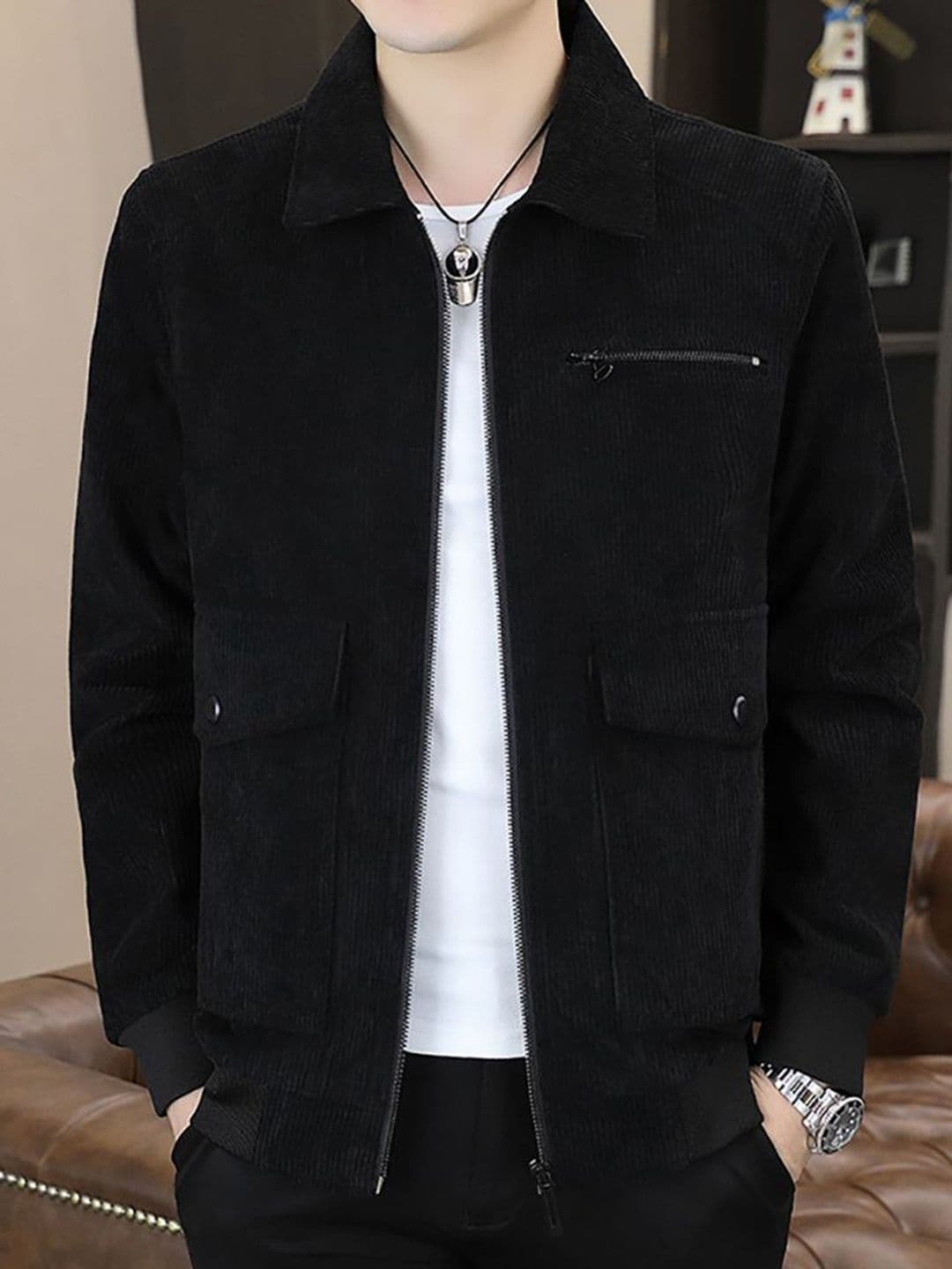 StyleCast x Revolte Men Spread Collar Tailored Jacket - view 1