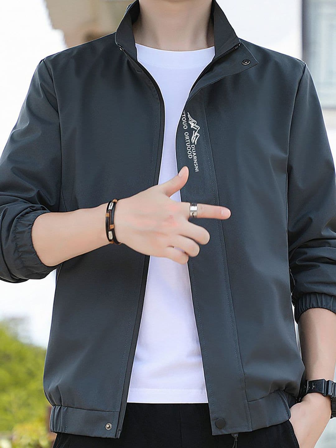 StyleCast x Revolte Men Open Front Hooded Jacket - view 1