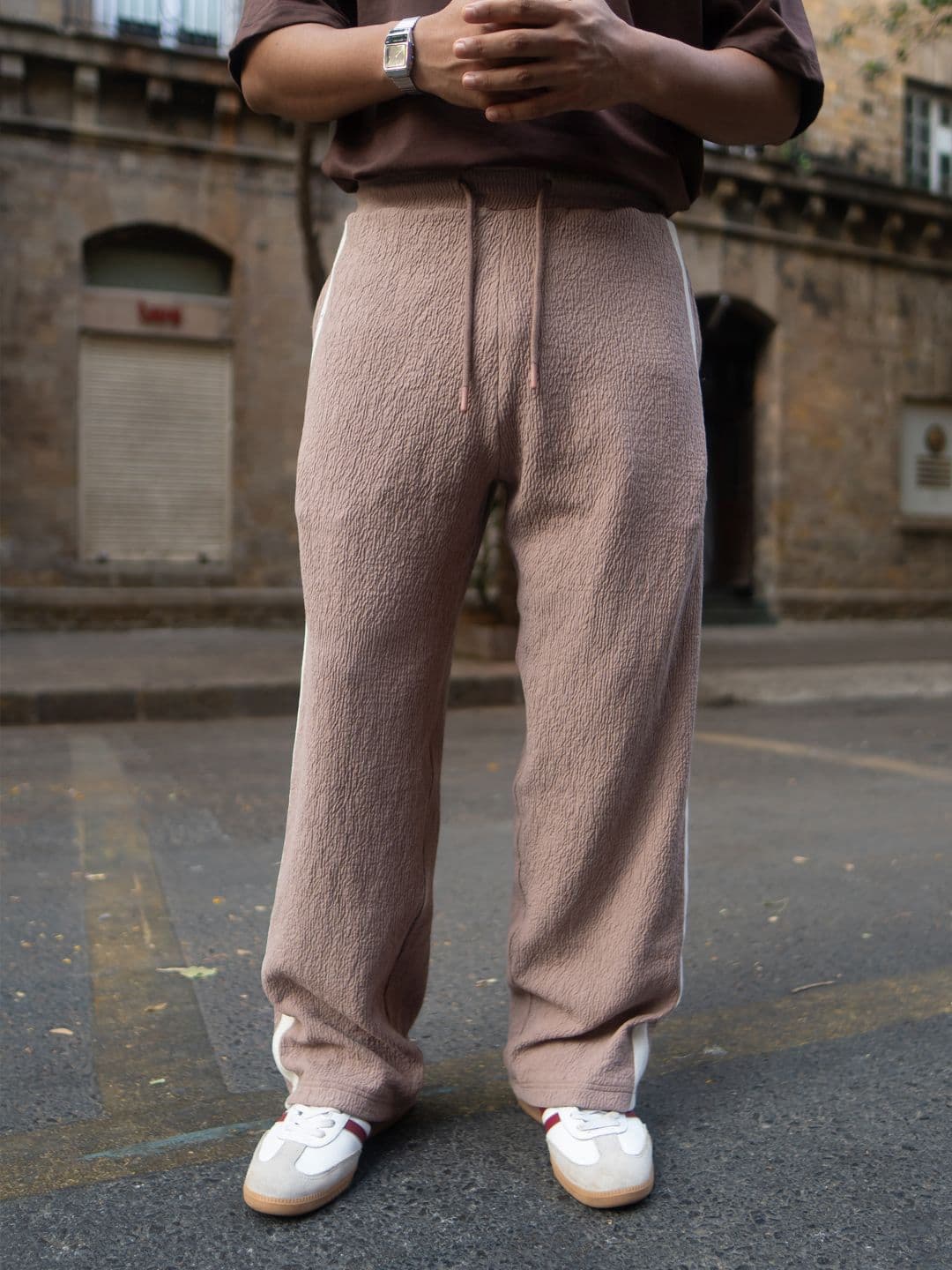 Powerlook Men Striped Mid Rise Track Pants - view 1