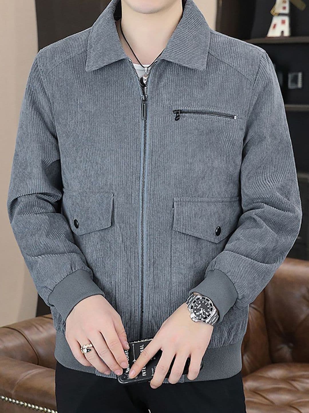 StyleCast x Revolte Men Striped Tailored Jacket - view 1