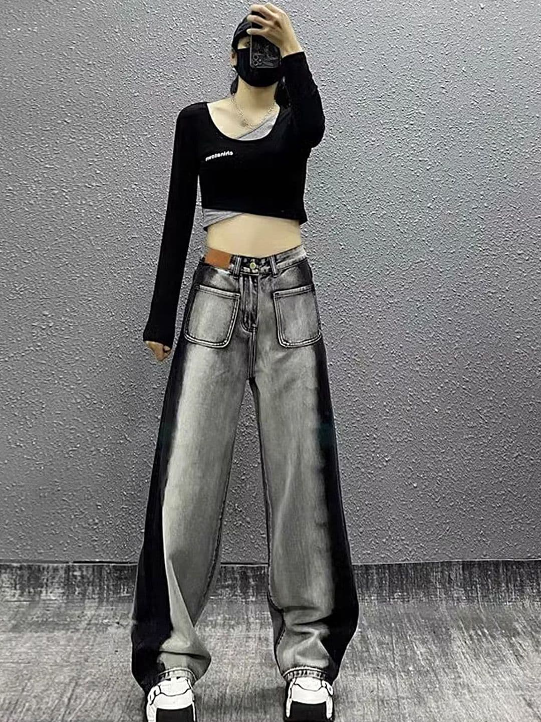 LULU & SKY Women straight fit High-Rise Heavy Fade Jeans - view 1