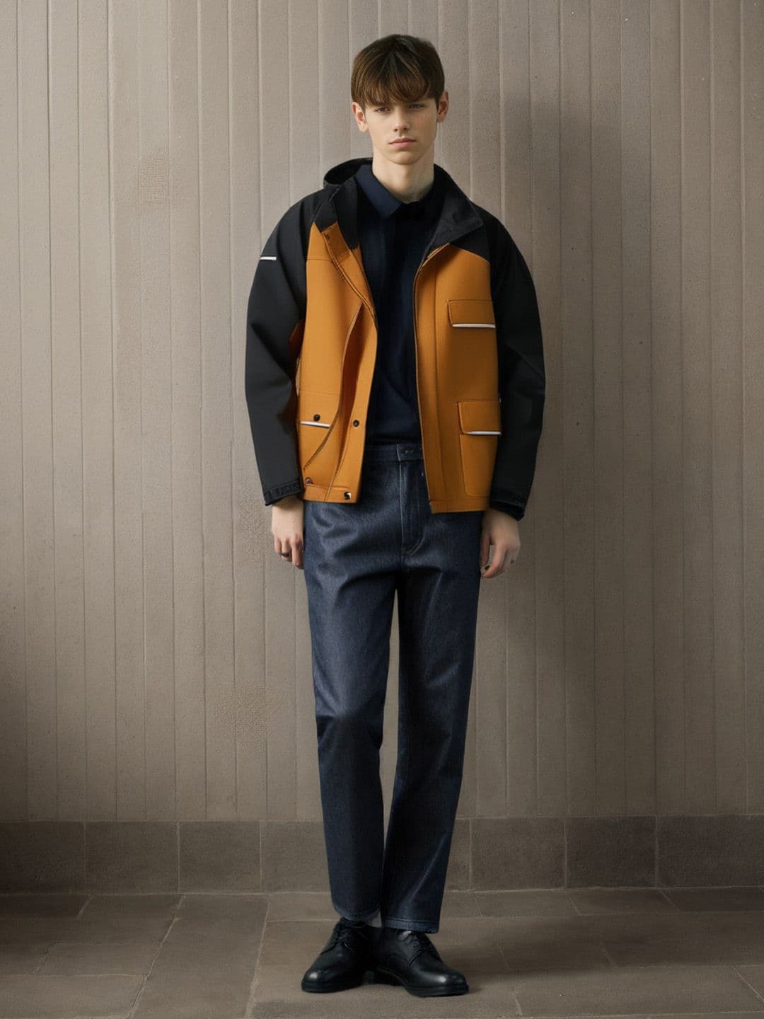 StyleCast x Revolte Men Hooded Colourblocked Casual Bomber Jacket - view 1
