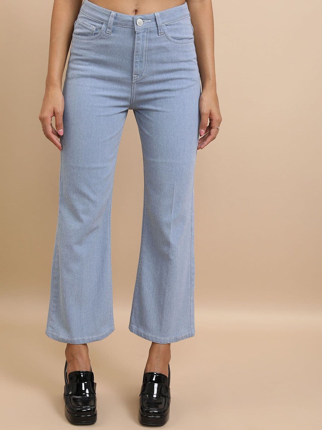 Tokyo Talkies Women Flared Mid-Rise Stretchable Jeans - view 1
