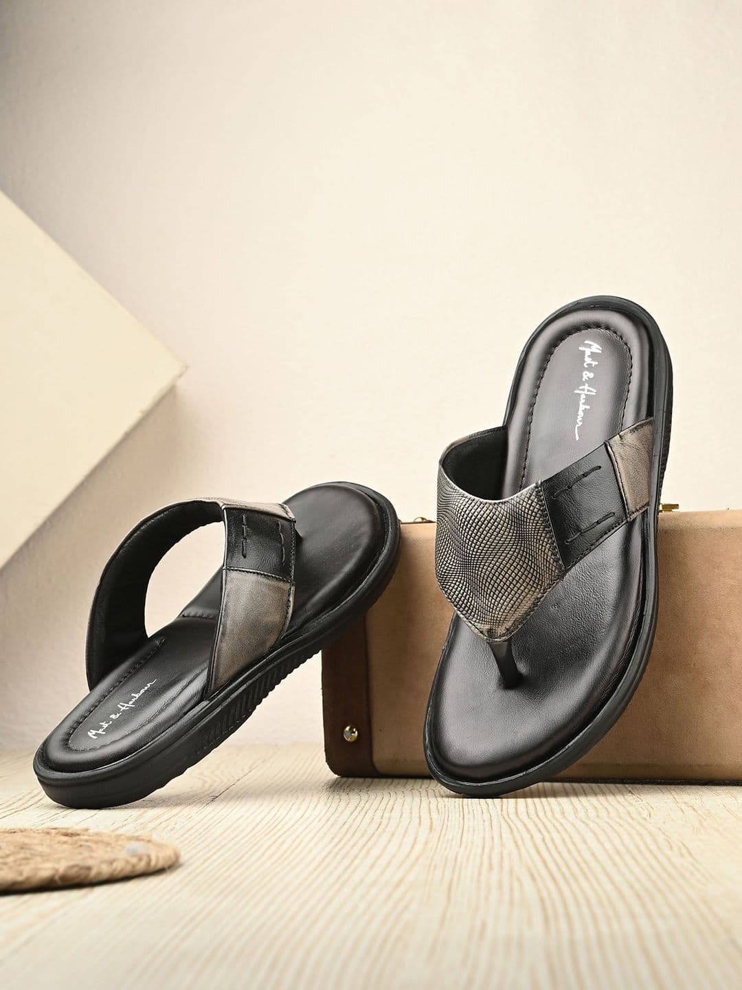 Mast & Harbour Men Leather Comfort Sandals - view 1