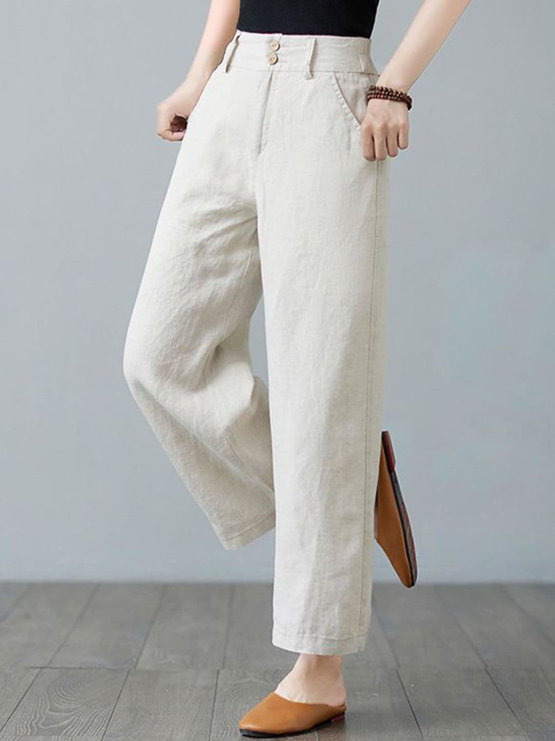 StyleCast x Revolte Women Loose Fit Easy Wash Trousers - view 1