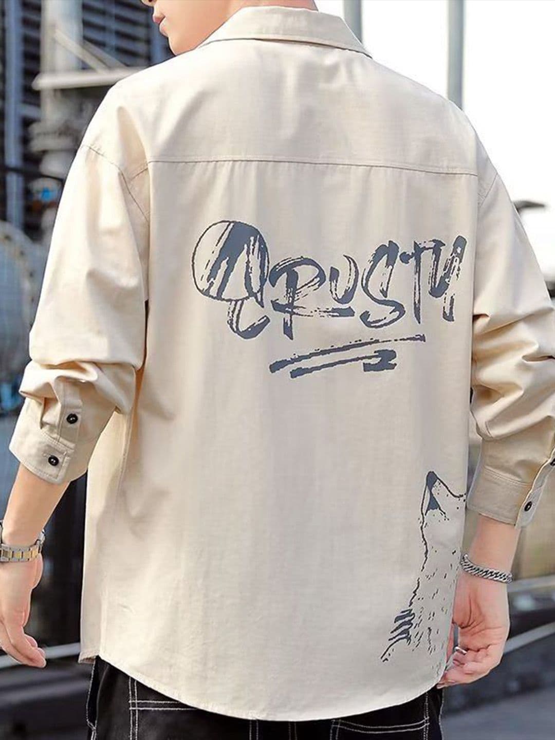 StyleCast Men Spread Collar Typography Printed Casual Shirt - view 1