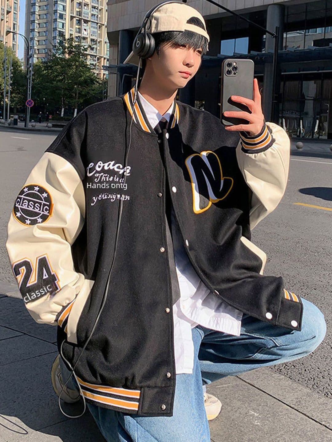 StyleCast Men Typography Regular Bomber Jacket - view 1