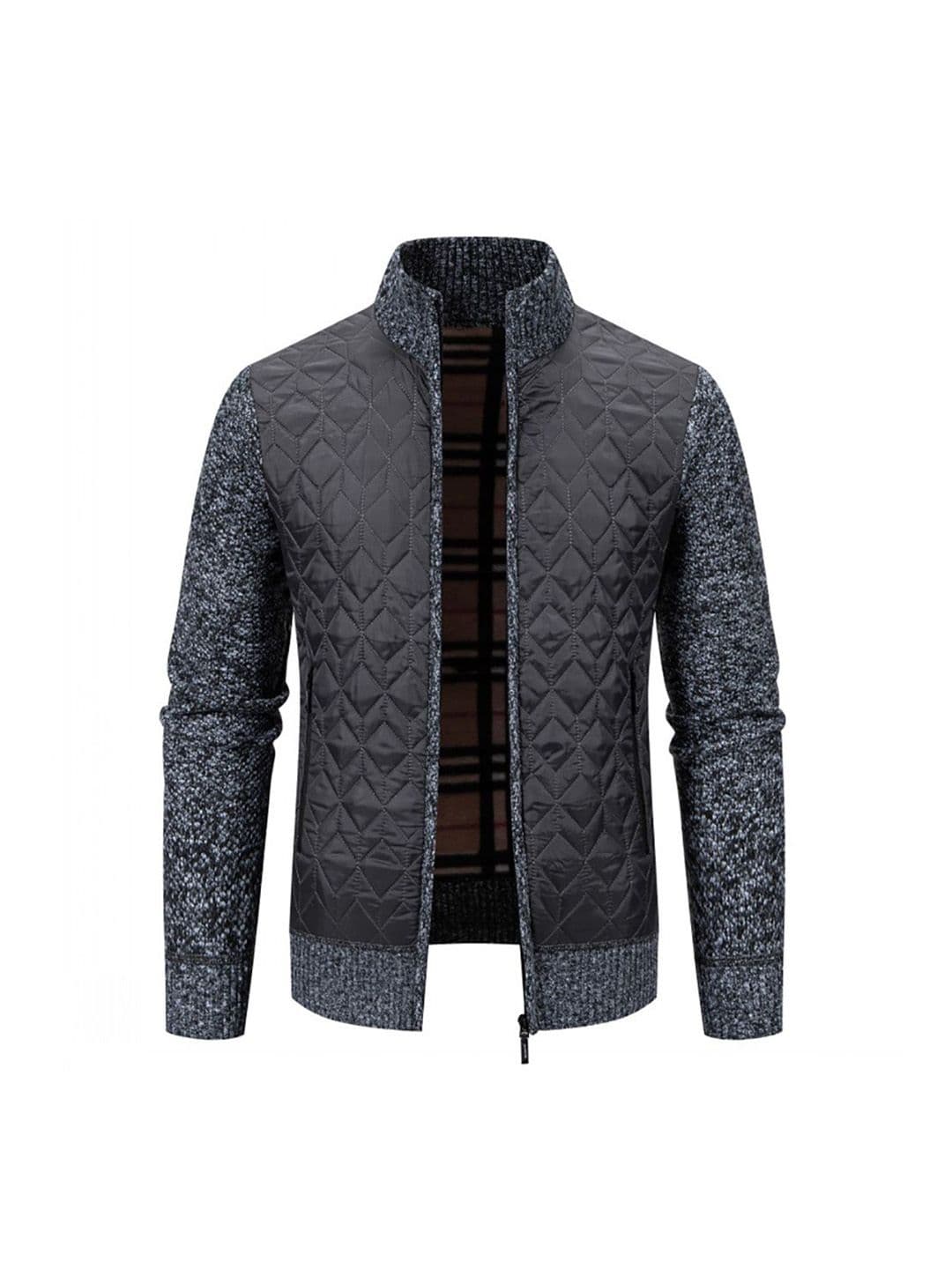 StyleCast x Revolte Men Mock Collar Geometric Casual Jacket - view 1