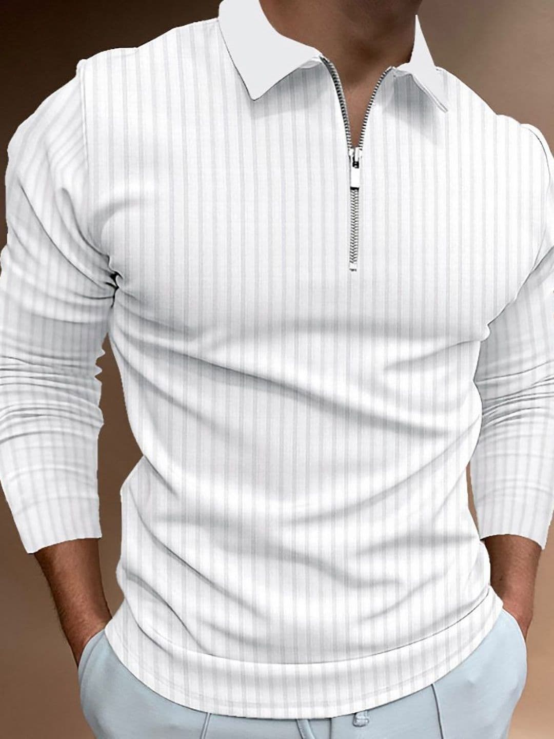 StyleCast x Revolte Men Self Design Polo Collar T-shirt - view 1