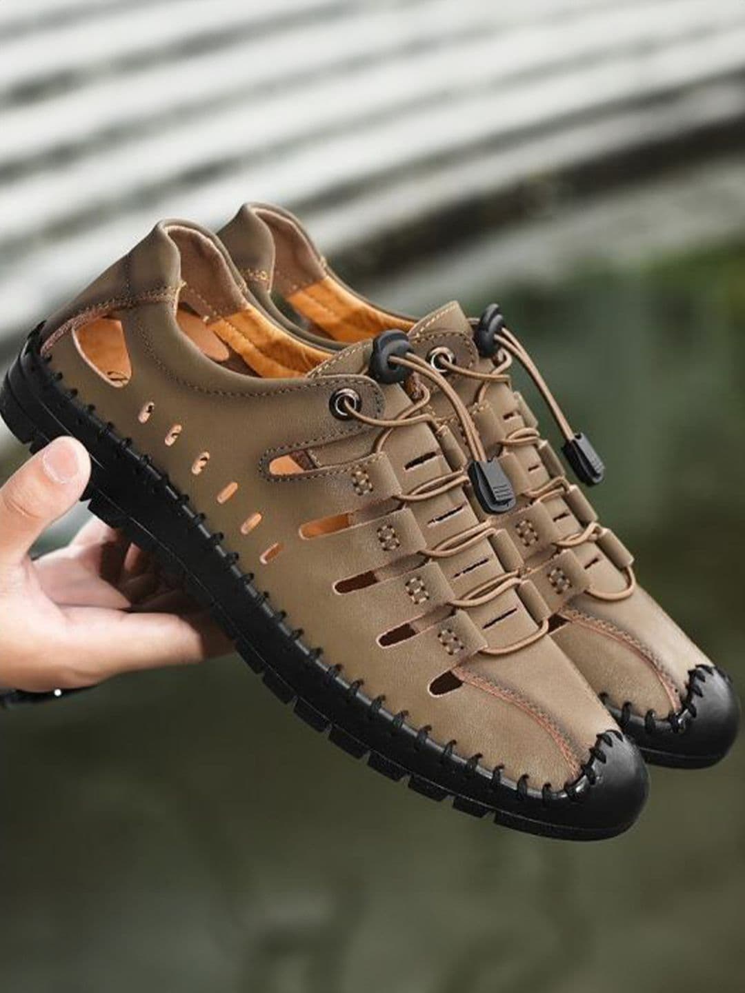 Robbie Jones Men PU Shoe-Style Sandals - view 1