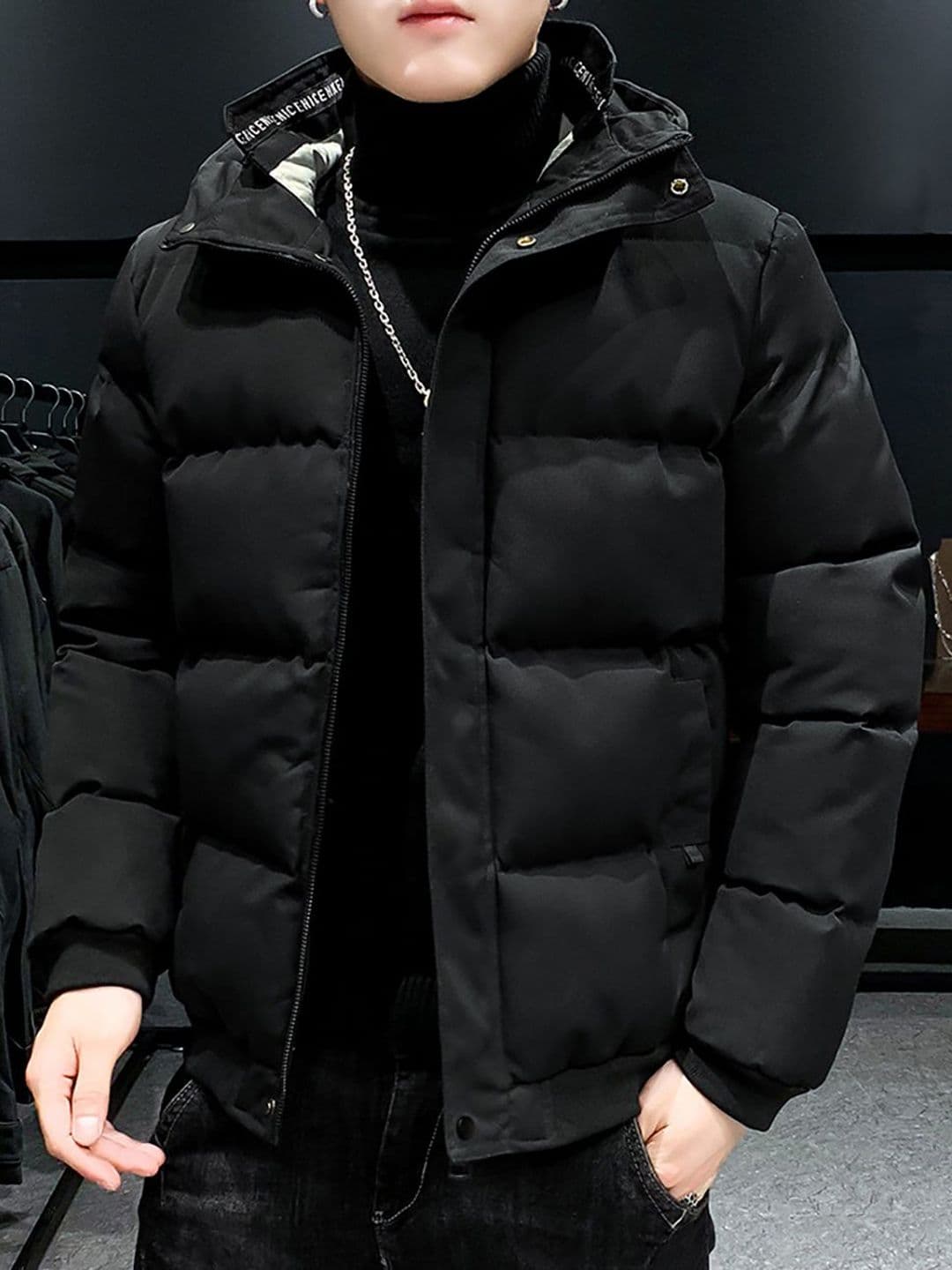 StyleCast x Revolte Men Open Front Hooded Jacket - view 1