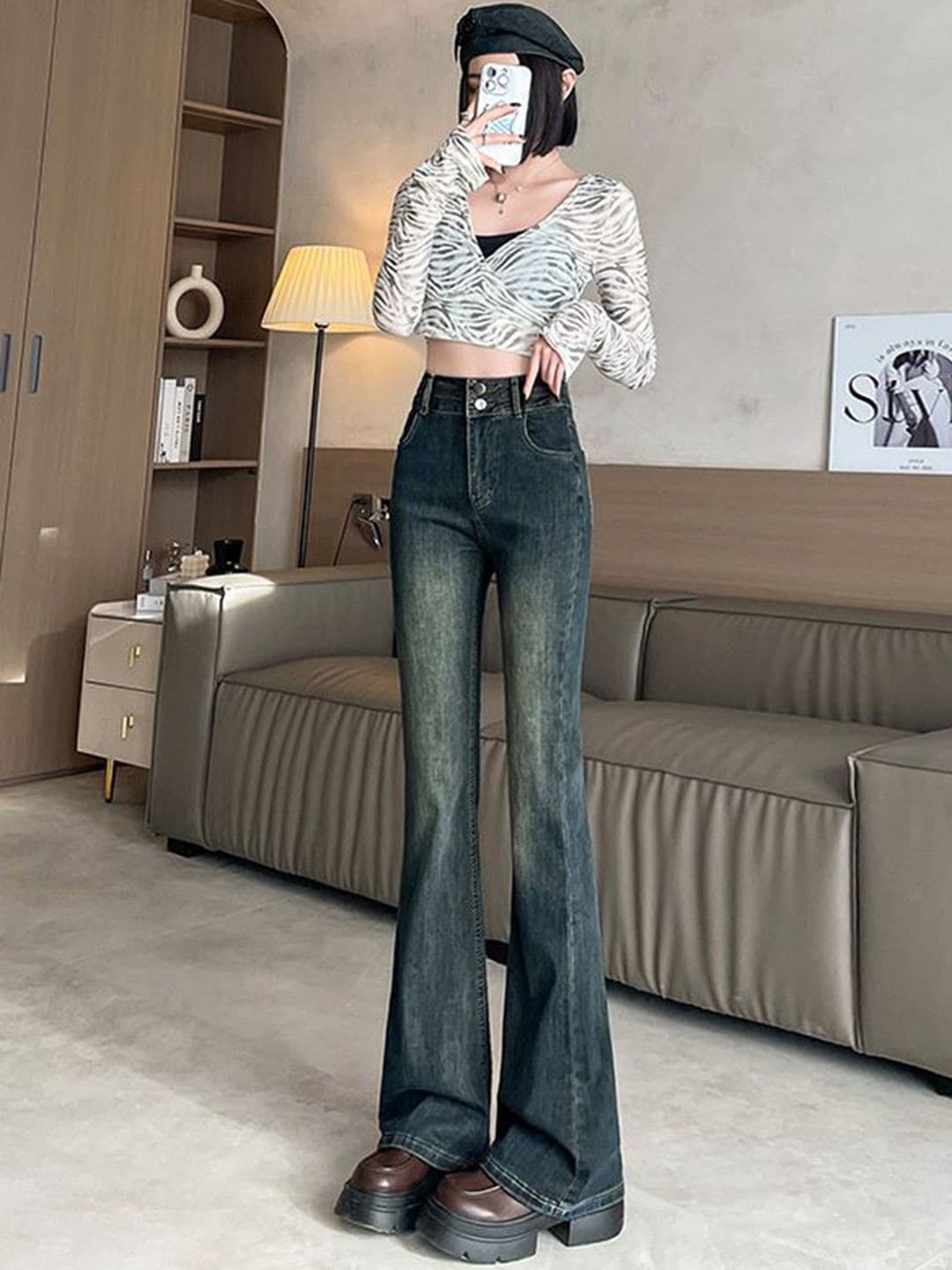 StyleCast Women slim fit High-Rise Cotton Light Fade Jeans - view 1