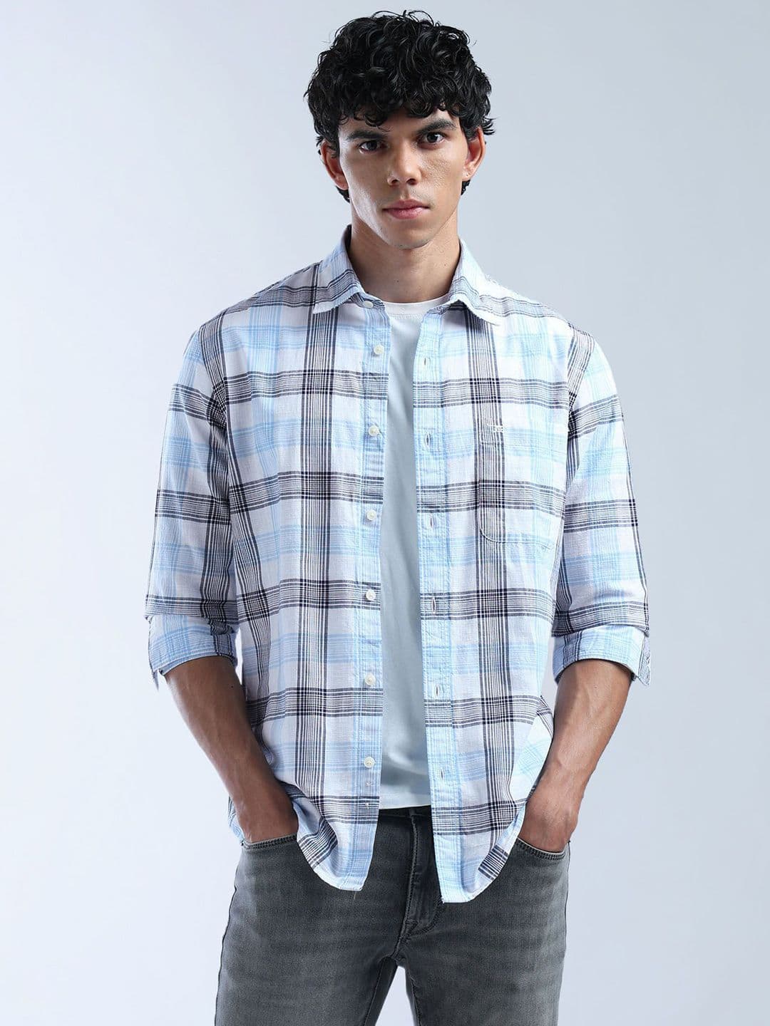 Flying Machine Men Classic Checked Casual Shirt - view 1