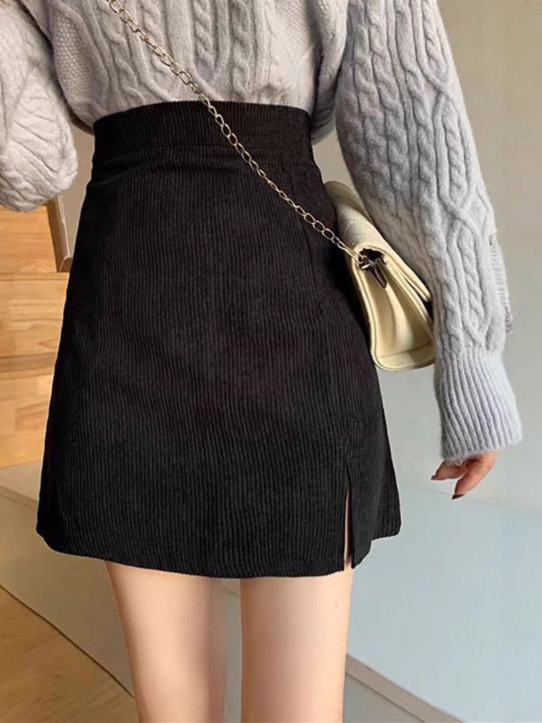 StyleCast x Revolte Women Above Knee Solid Skirt - view 1