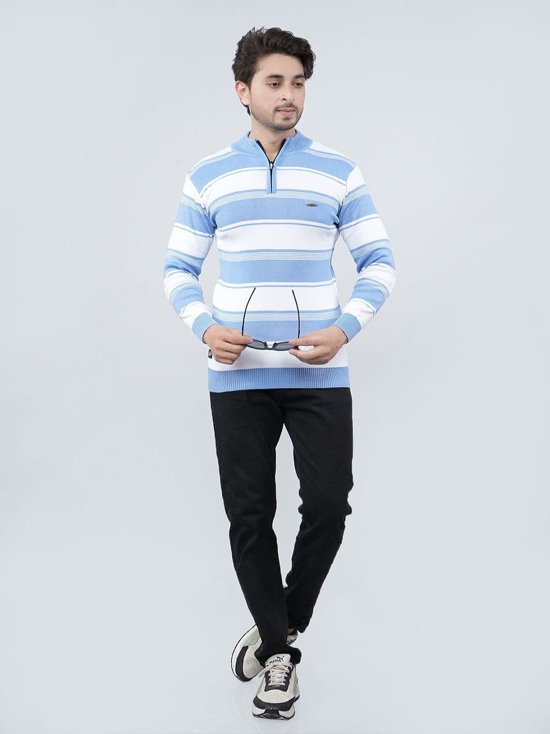 FEVERFEW Men Striped Pullover