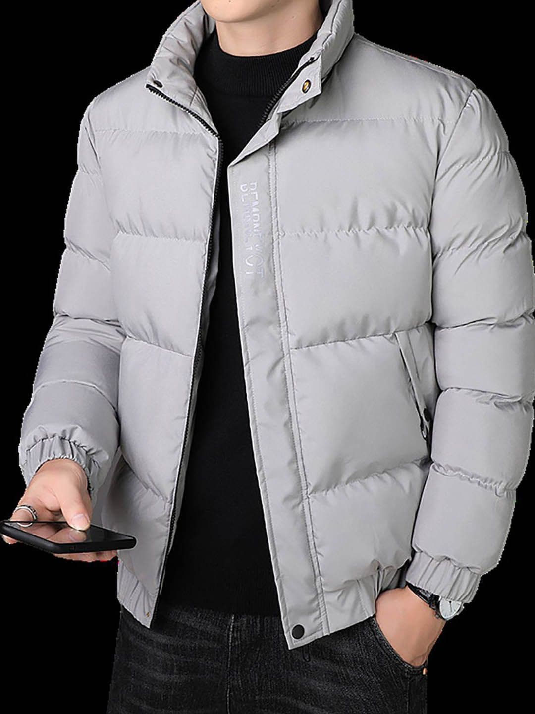 StyleCast x Revolte Men Solid Mock Collar Puffer Jacket - view 1