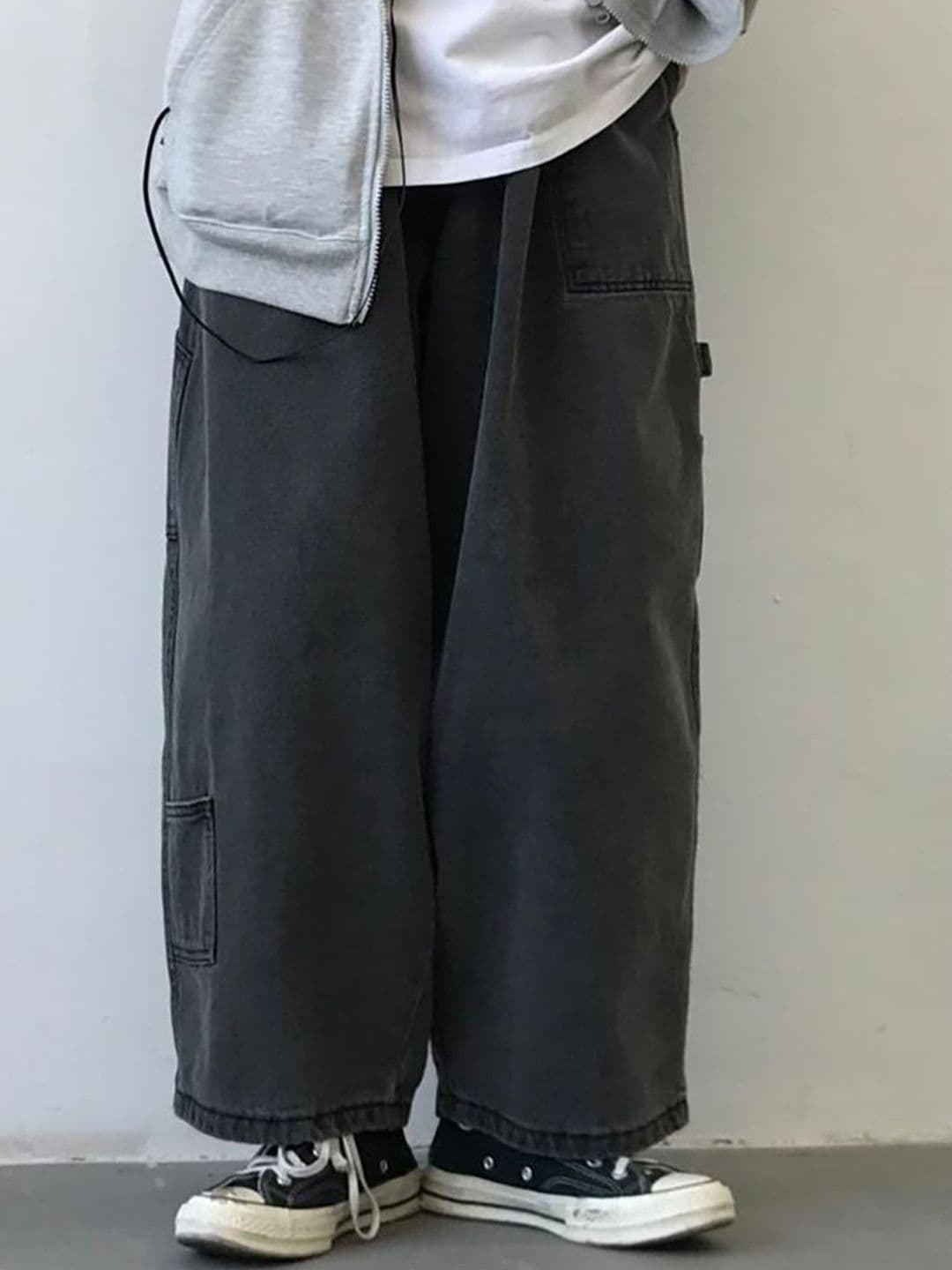 StyleCast x Revolte Men Wide Leg Light Fade Mid-Rise Jeans - view 1