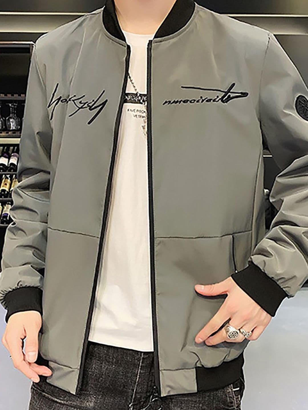 StyleCast x Revolte Men Collarless Tailored Jacket - view 1