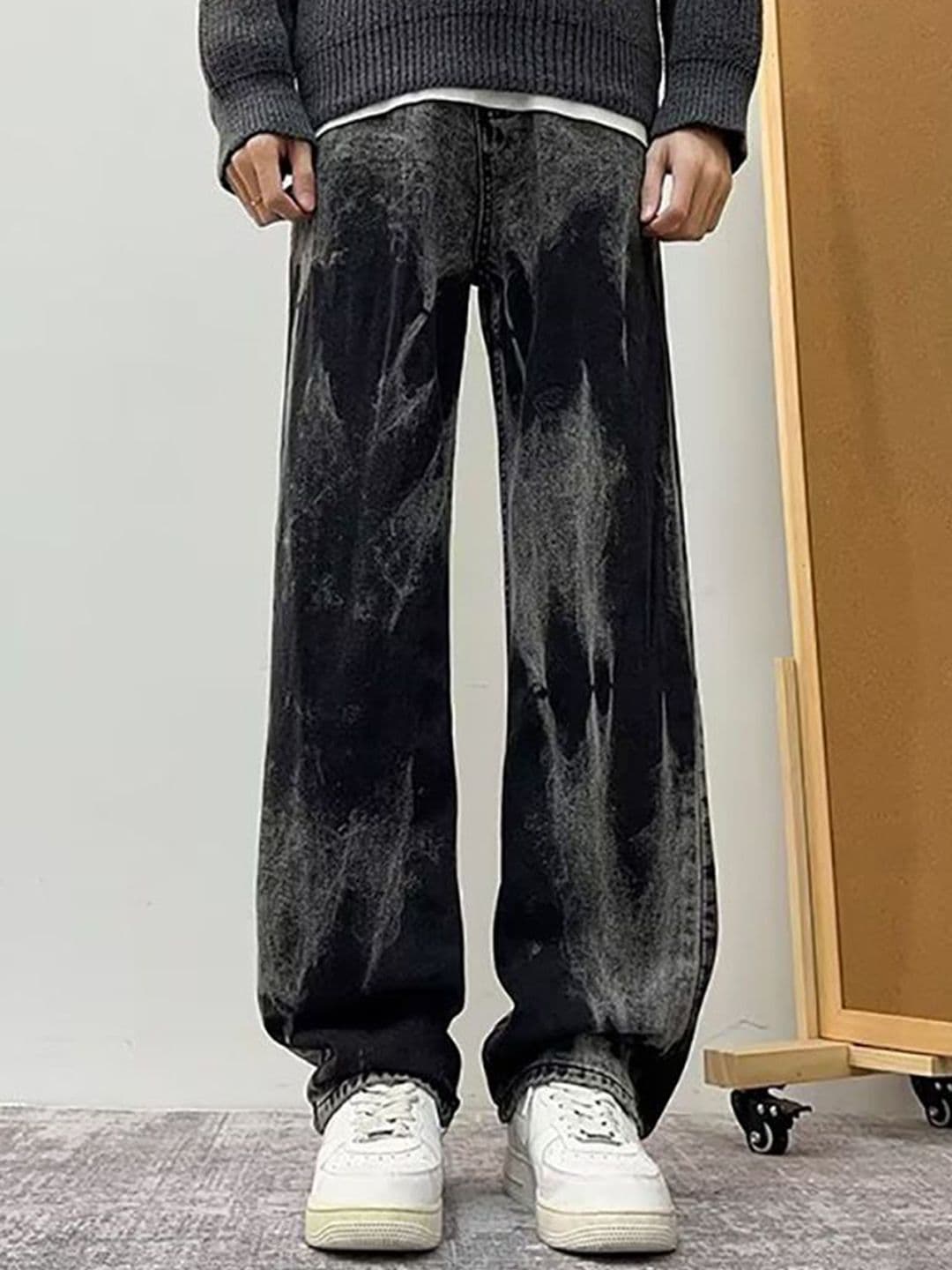 StyleCast x Revolte Men Wide Leg Mid-Rise Jeans - view 1