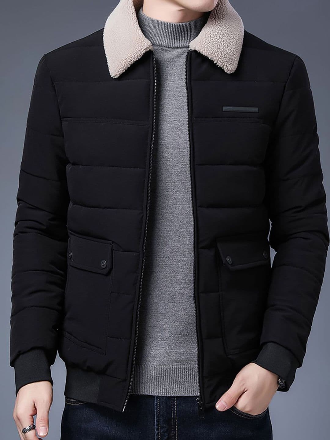 StyleCast x Revolte Men Spread Collar Solid Casual Parka Jacket - view 1