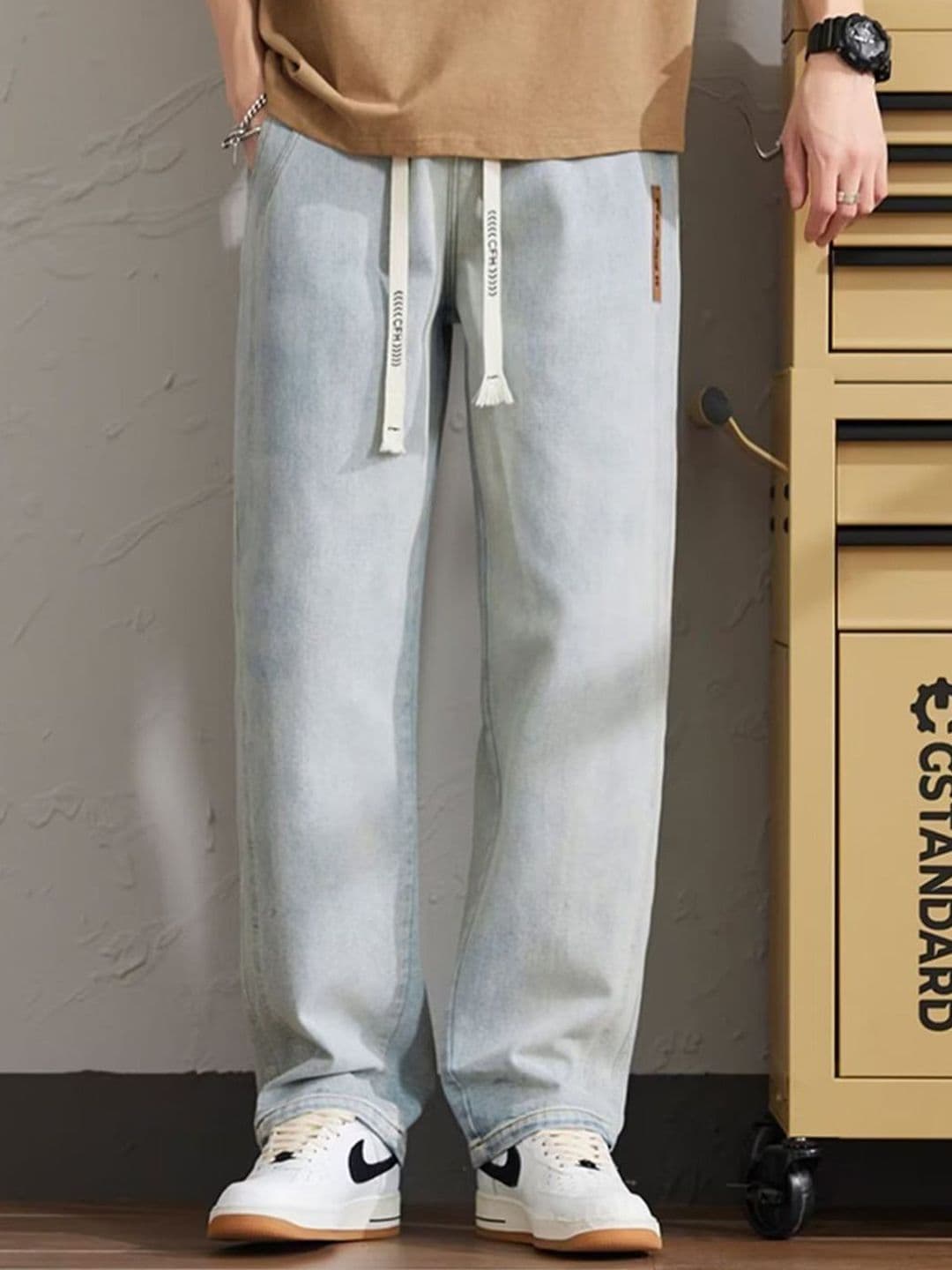 StyleCast x Revolte Men Mid-Rise Light Fade Mom Fit Jeans - view 1