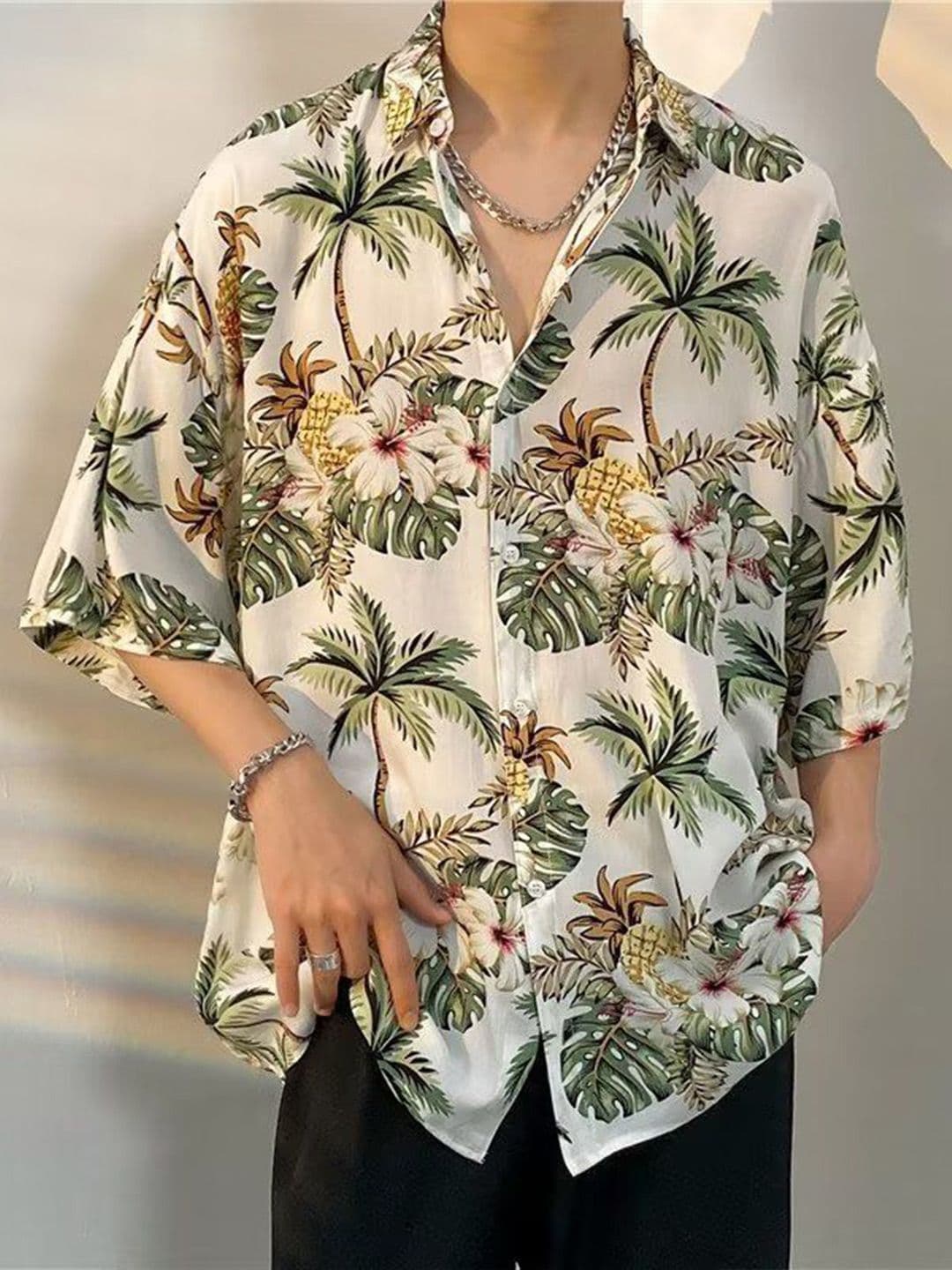 StyleCast Men Floral Opaque Printed Casual Relaxed Fit Shirt - view 1