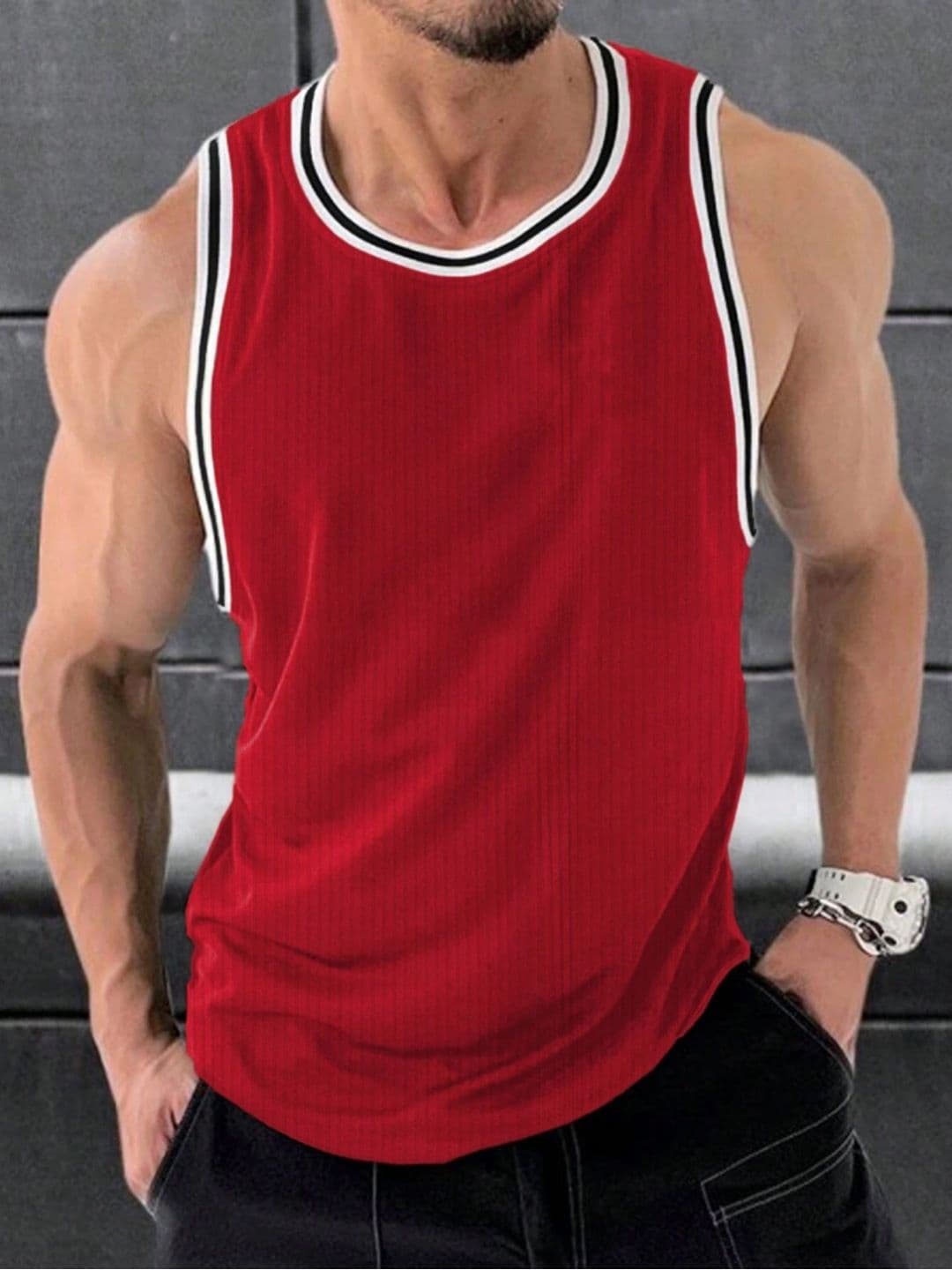 StyleCast x Revolte Men Self Design Round Neck T-shirt - view 1
