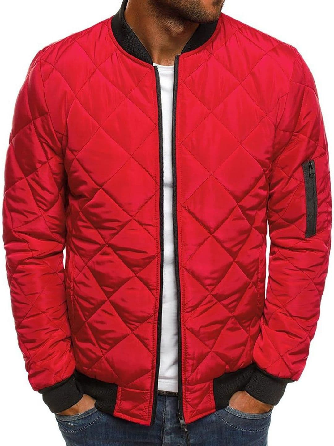 StyleCast x Revolte Men Mandarin Collar Outdoor Padded Jacket - view 1
