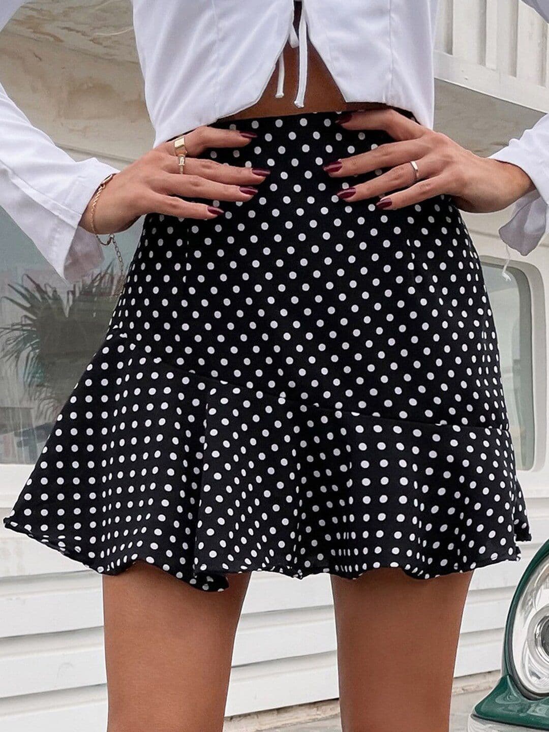 StyleCast x Revolte Printed Peplum Mini Skirt - view 1