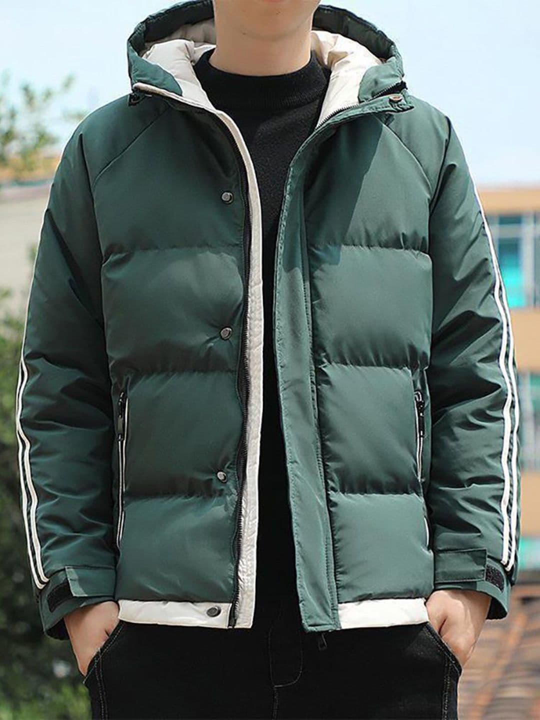 StyleCast x Revolte Men Hooded Puffer Jacket - view 1