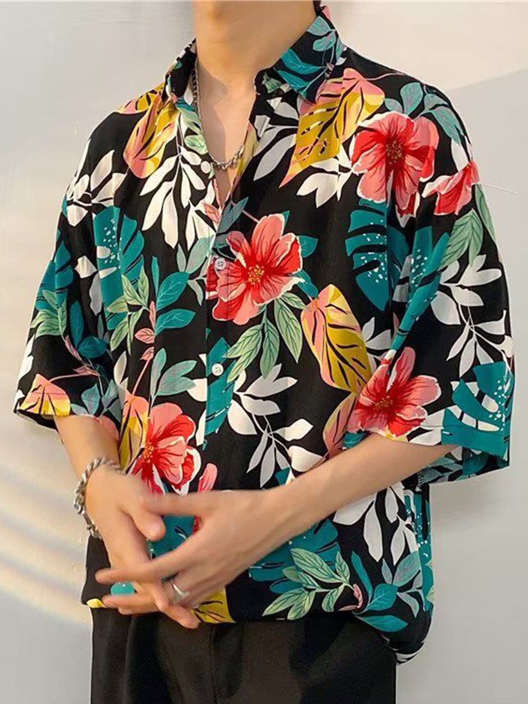StyleCast Men Floral Opaque Printed Casual Relaxed Fit Shirt - view 1