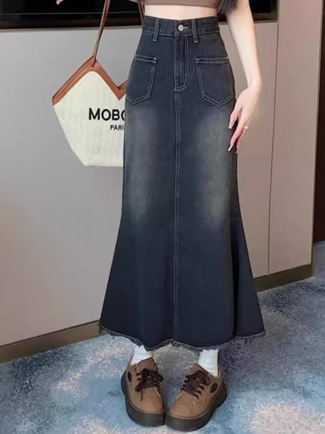 StyleCast x Revolte Women Denim Skirts - view 1