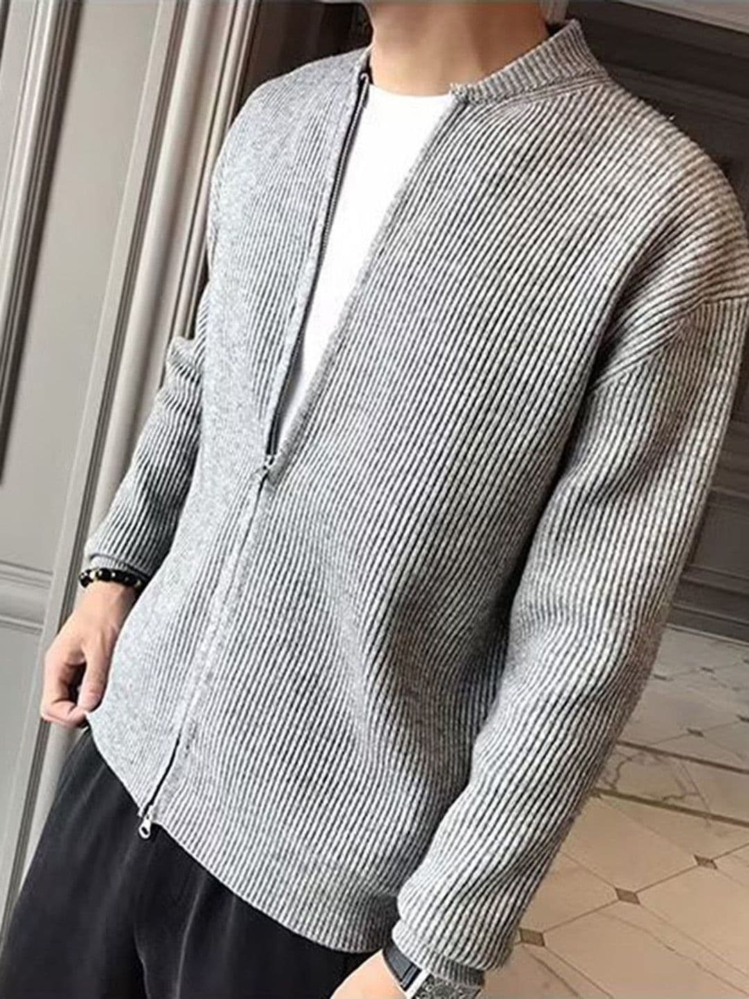 StyleCast x Revolte Men Striped Tailored Jacket - view 1