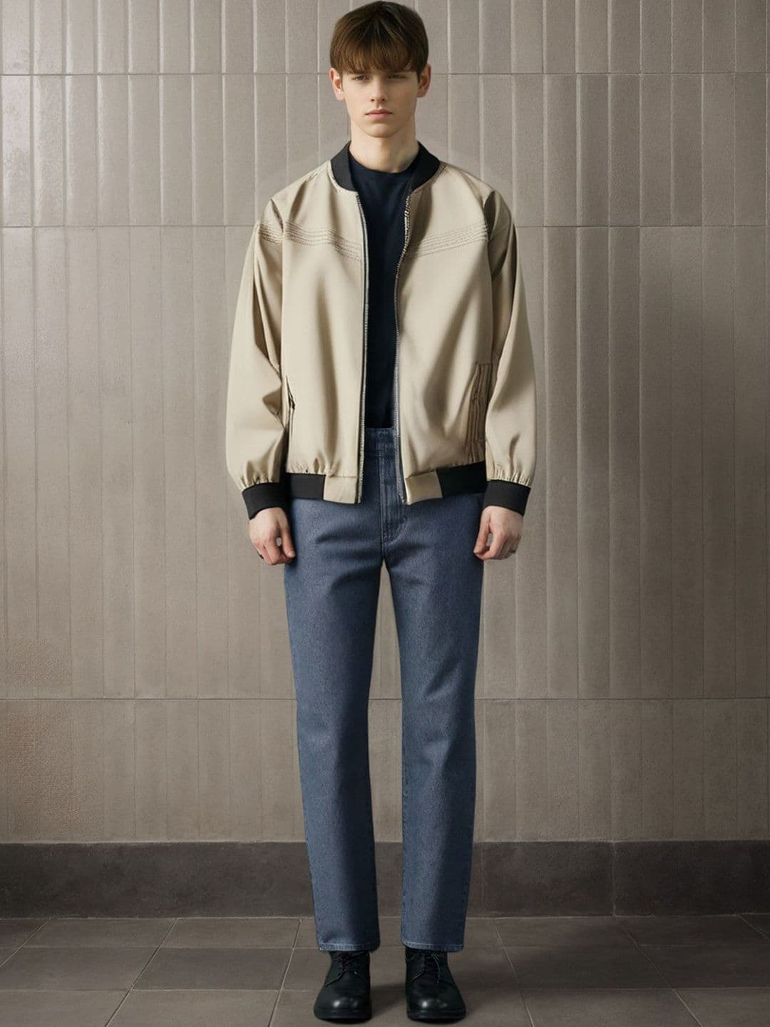 StyleCast x Revolte Men Mandarin Collar Tailored Jacket - view 1