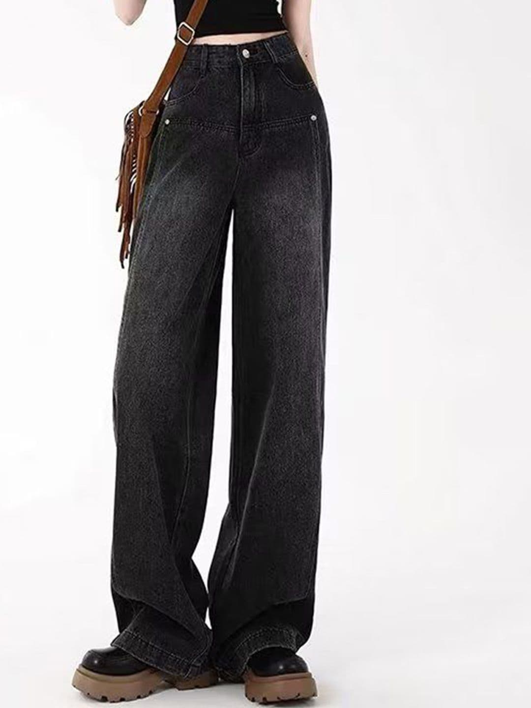 StyleCast Women Wide Leg High-Rise Light Fade Denim Jeans - view 1