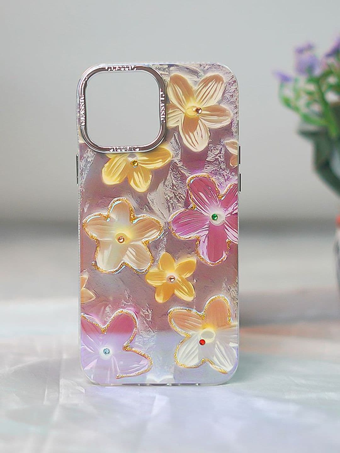 PEEPERLY Floral Printed iPhone 12 Pro Max Back Case Mobile Accessories