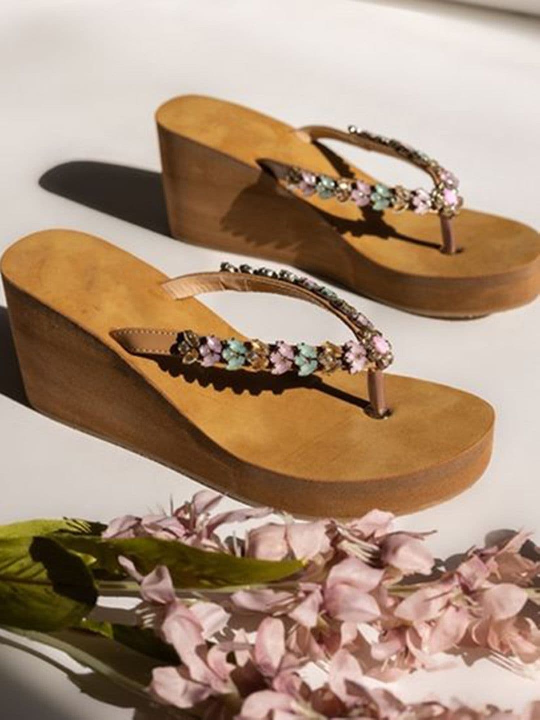 Try Me Embellished Wedge Sandals - view 1