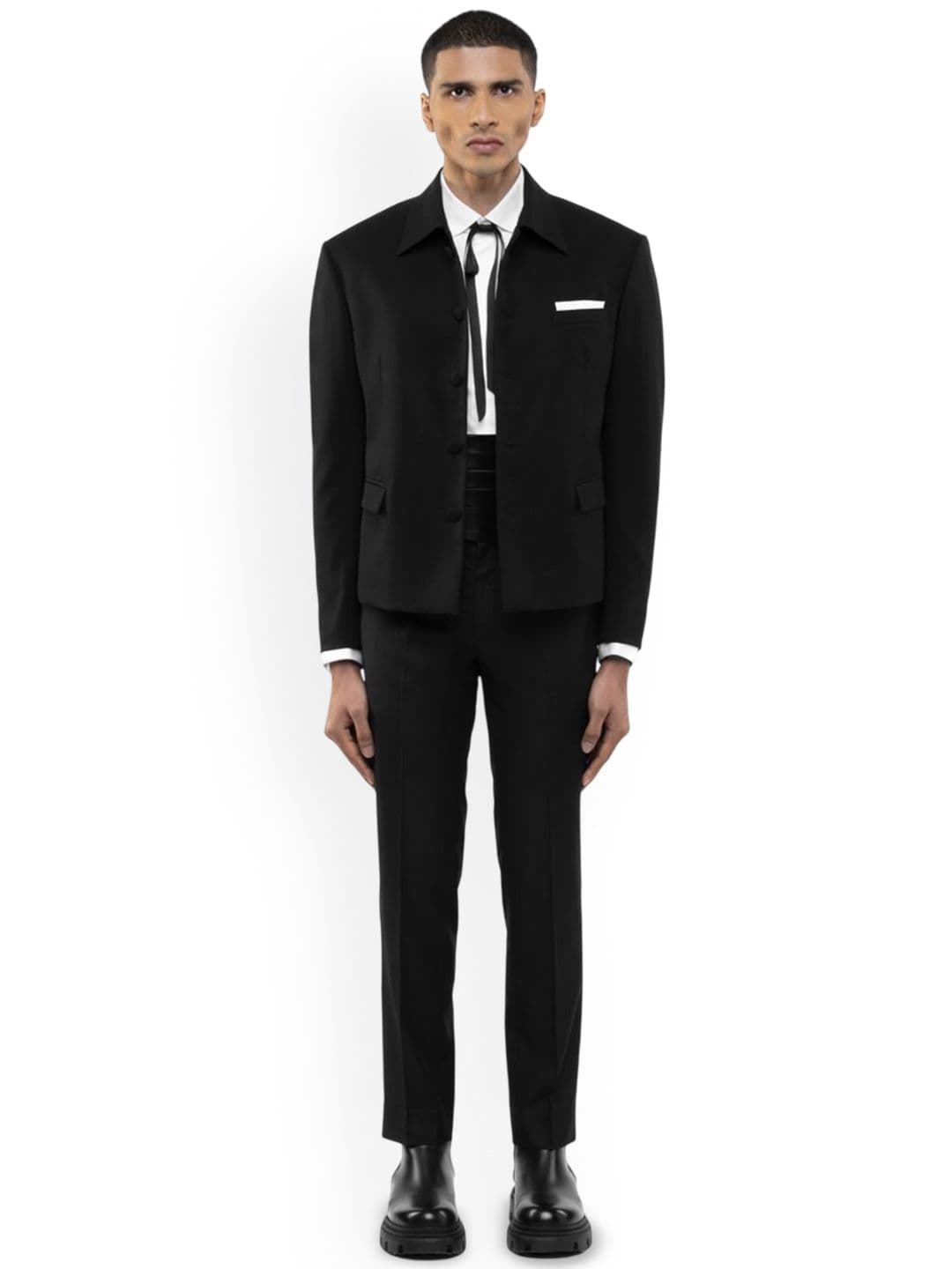 SDS By Kushal Shah Men Crop Open Front Jacket - view 1