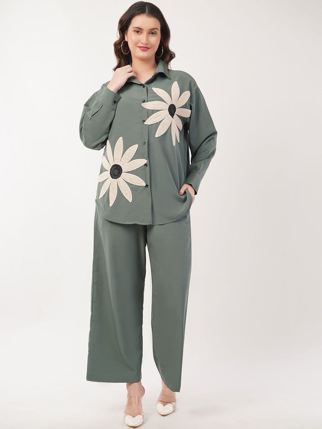 clobug Embellished Shirt With Trousers Co-Ords - view 1