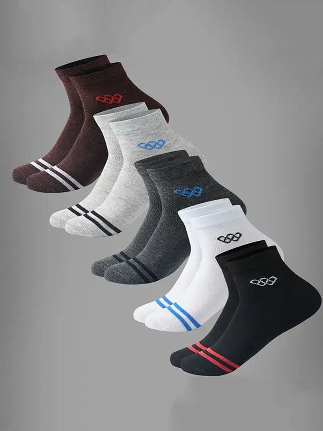 CAVENDERS Men 5Pcs Patterned Ankle-Length Socks - view 1
