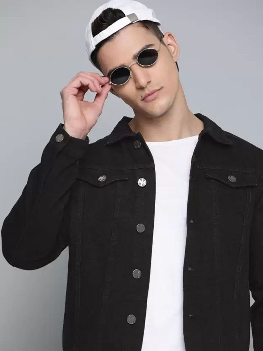 KLIZEN Men Denim Jacket with Patchwork - view 1