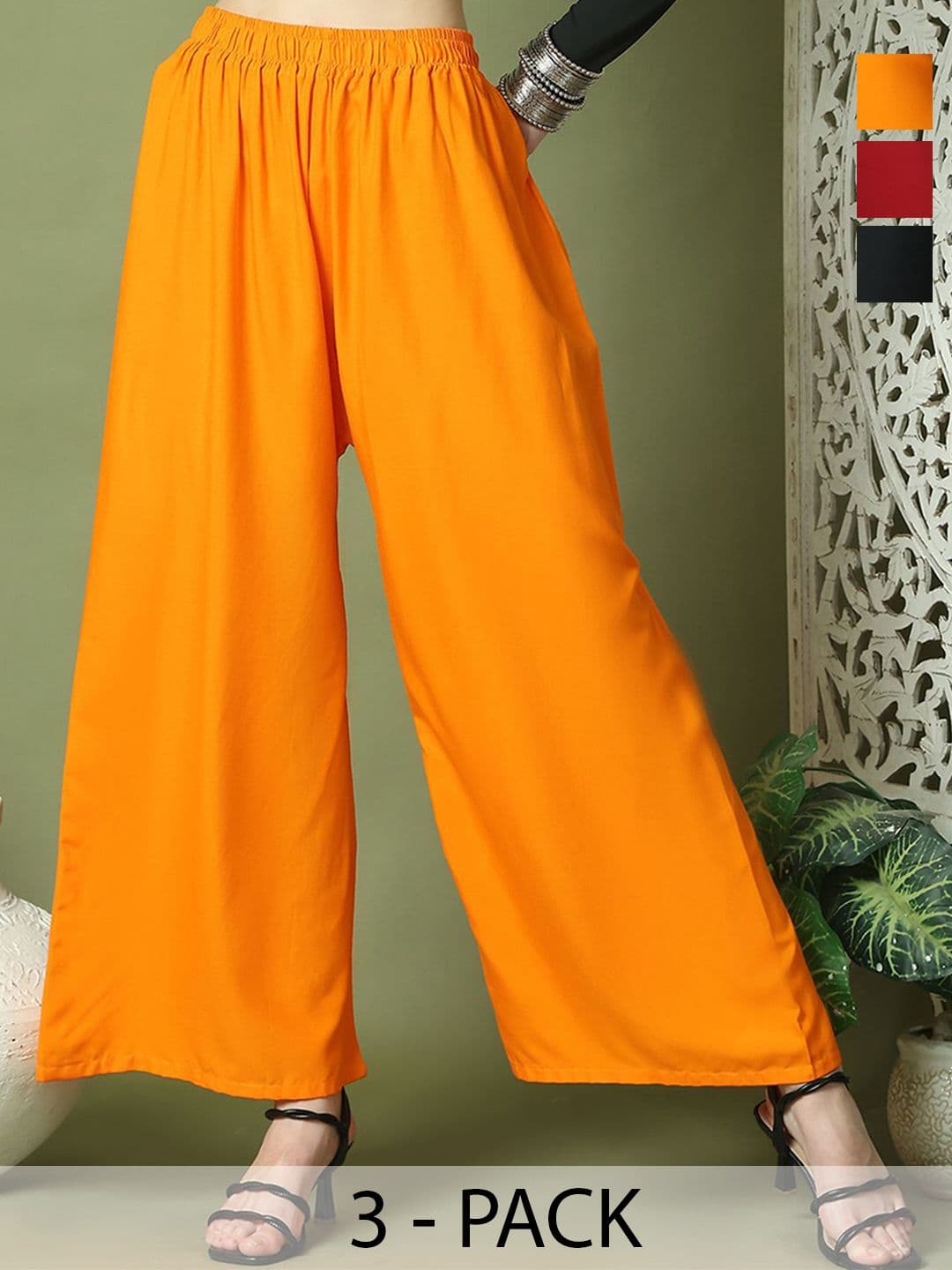 TAG 7 Women 3 Flared Ethnic Palazzos - view 1