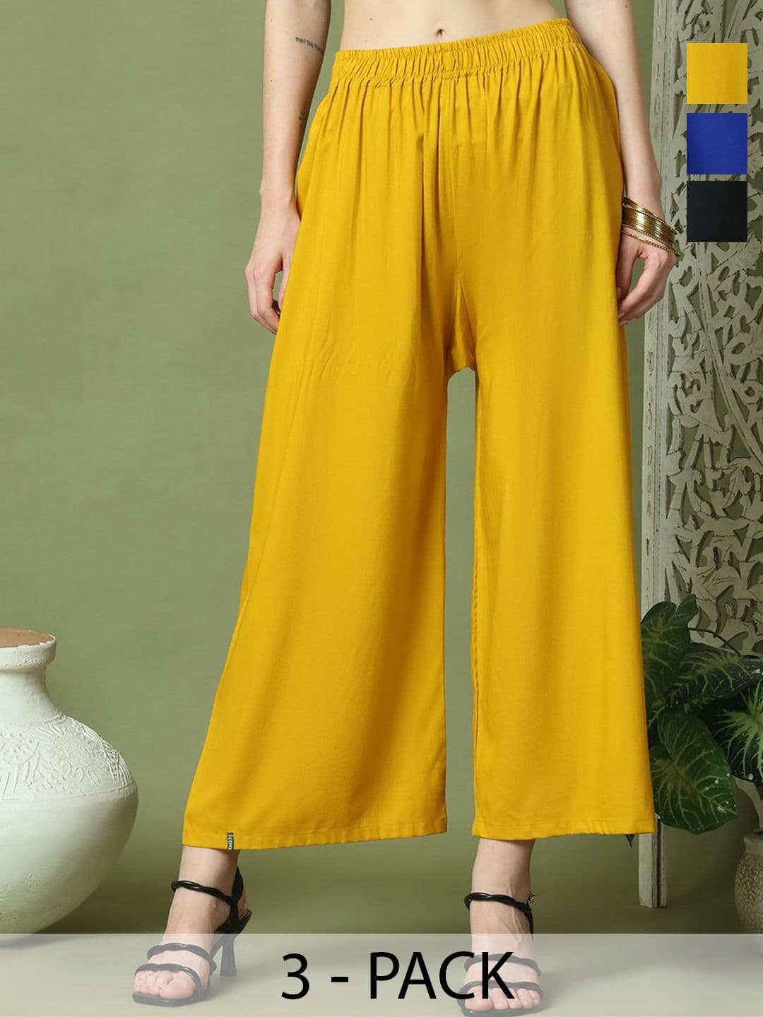TAG 7 Women 3 Flared Ethnic Palazzos - view 1